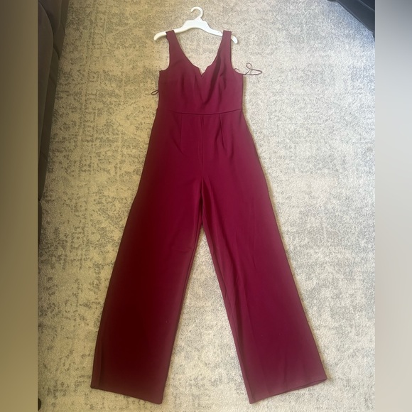 Francesca’s Maroon Jumpsuit - Picture 1 of 3